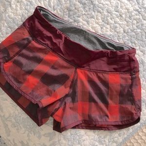 Lululemon Red Speedy Short 2”